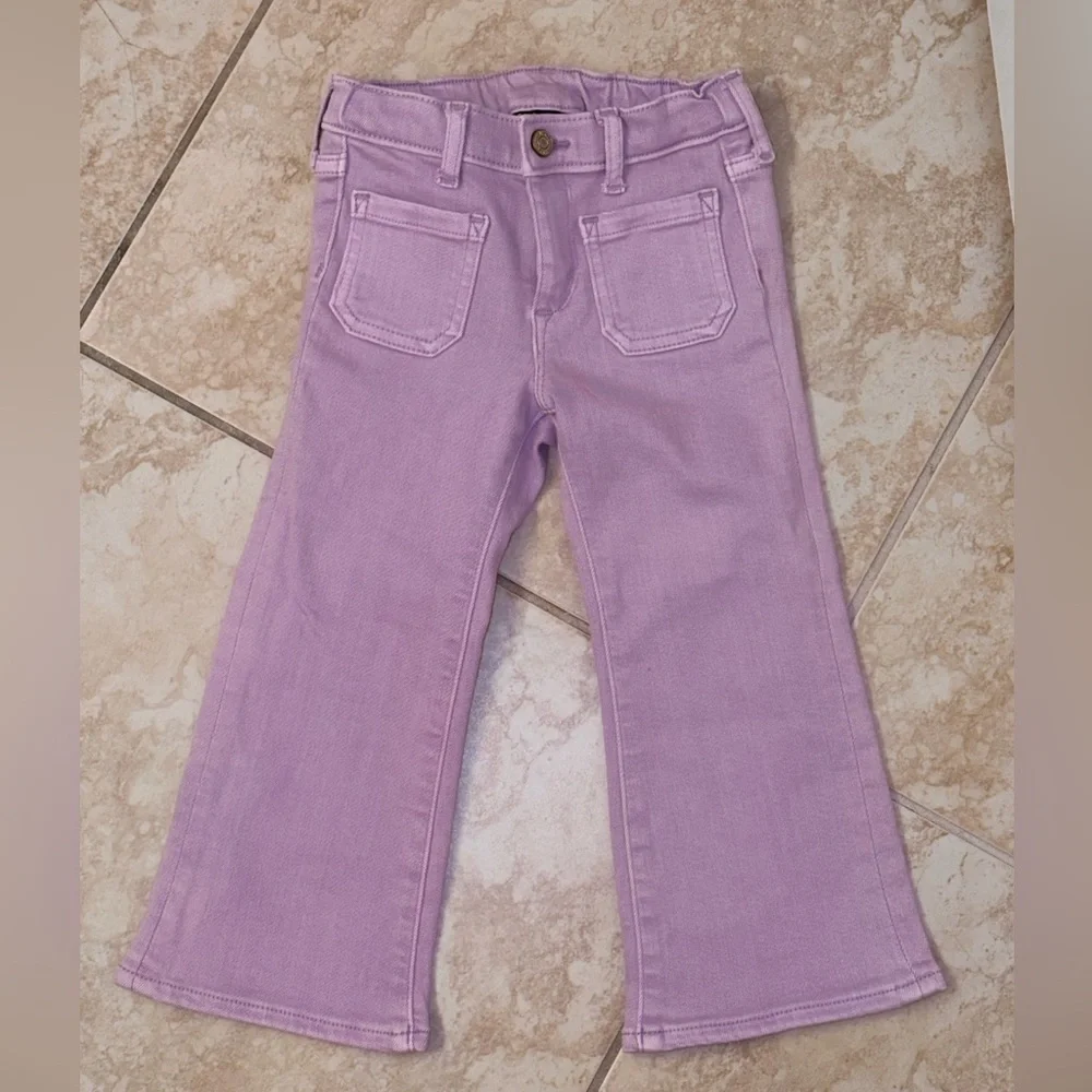 GAP Toddler girl Denim ‘70s flare Jean purple sz 4